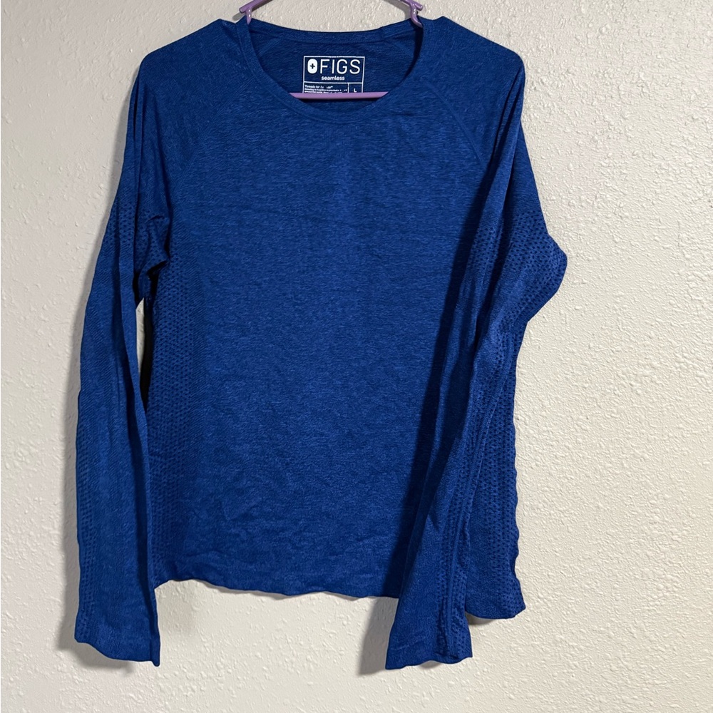 Figs Seamless Navy Top Womens Size L